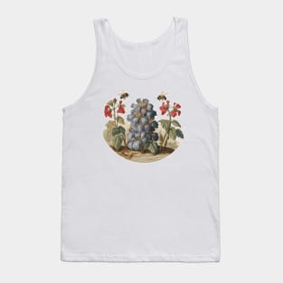Bees flying over some flowers Tank Top